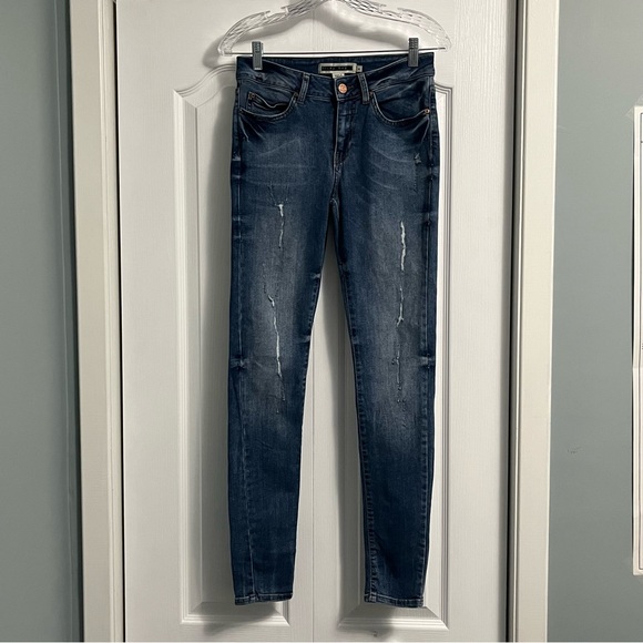Noisy may Denim - NOISY MAY Lucy NW Slim distressed denim jeans women’s size 28 mid rise blue